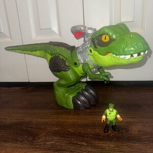 Fisher-Price Imaginext Jurassic World Dinosaur Toy Mega Mouth T. Rex Figure Set